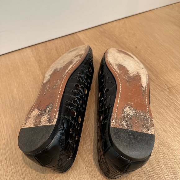 Alaia black croc leather laser cut ballet flat, size 9.5 - Picture 3 of 5
